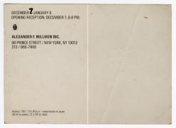 1985 Exhibition Cards David Wojnarowicz